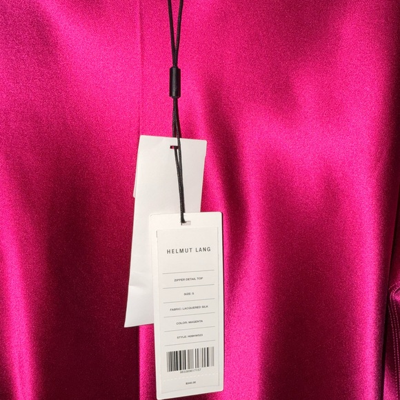 Helmut Lang Pink Capped Sleeve  Zipper detail Blouse - Picture 7 of 9